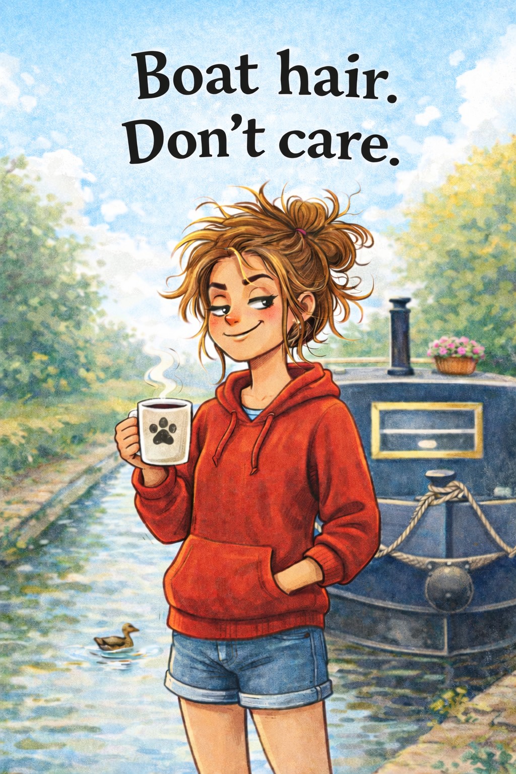 Boat Hair Postcard